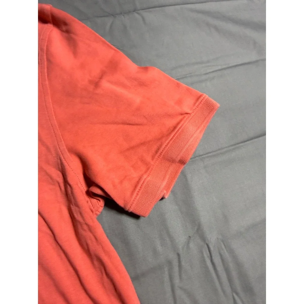 Calvin Klein Polo Shirt Men Medium Pink Good Short Sleeve Cotton CK Logo